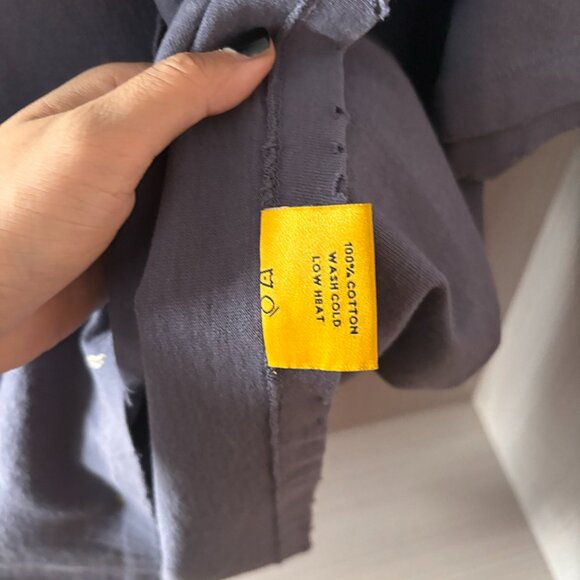 Gallery Dept. Dept Logo Loose Round Neck Hand Painted Navy Tee - Picture 2 of 5